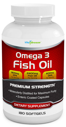 VitaBreeze Triple Strength Omega 3 Fish Oil