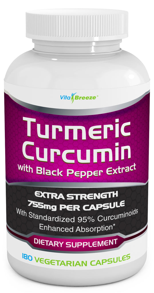 VitaBreeze Turmeric Curcumin Complex with Black Pepper Extract